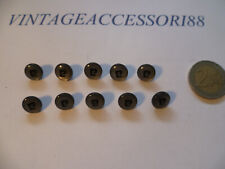 10 BOTTONI PIERRE CARDIN PARIS RESINA NERO 11 MM CAMICETTA SARTORIA ALTA MODA