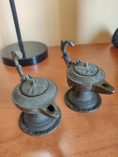 Coppia Di Lumi A Olio In