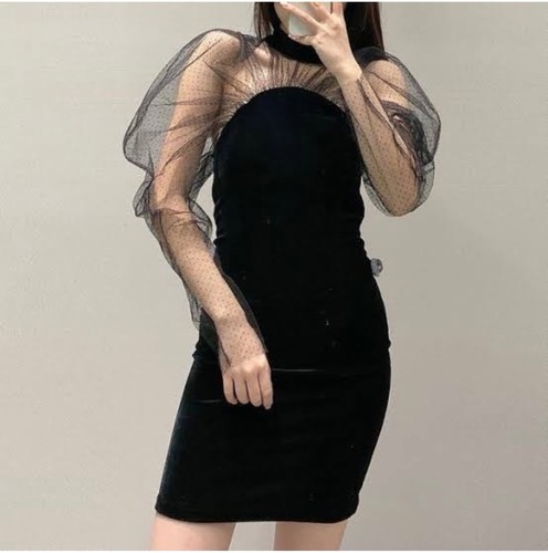 Elegante abito velluto - in,