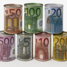 Salvadanaio in latta grande non Apribile in Latta porta monete e banconote