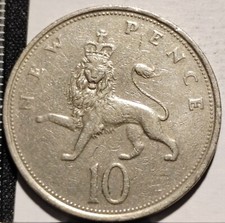 10 New Pence 1974 Elisabeth II