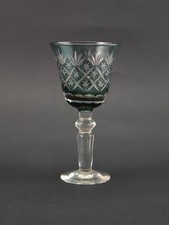 ANTICO PREZIOSO BICCHIERE CALICE CRISTALLO MOLATO BOEMIA