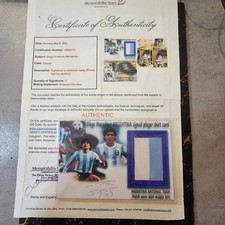 Custom Card Autograph and Patch Diego Armando Maradona - Whit COA and Proof