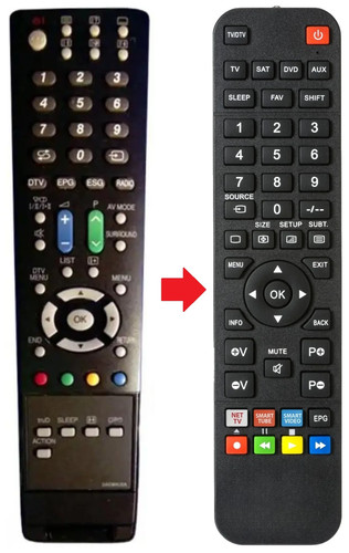 Telecomando adatto per - , sharp
