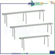 Panca Spogliatoio Con Seduta In Tubo Ovale In Acciaio Per Piscina Palestra Ecc..