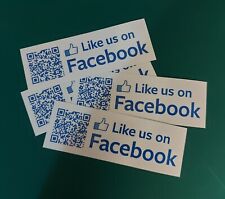 4 adesivi Like Us Facebook QR