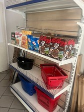 SCAFFALE SUPERMERCATO CON PANNELLO DOGATO