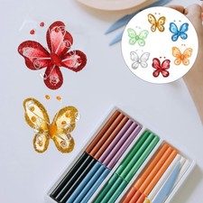  30 pezzi di filo di maglia trasparente glitter organza farfalla decorazioni