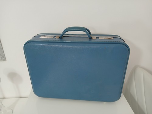 Valigia viaggio vintage blu - da,