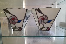 Applique in vetro TIFFANY 2 lampade Da parete 1 LUCE  Classico liberty di PERENZ