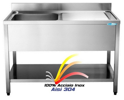 Lavello cm120x70x85 acciaio - cm120x70x85, in