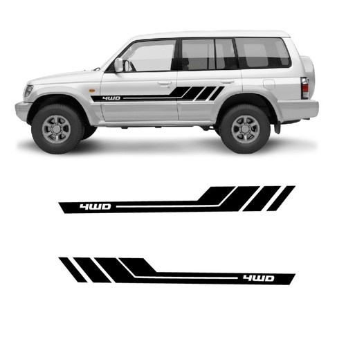 Adesivi strisce laterali 4wd - adesivi,