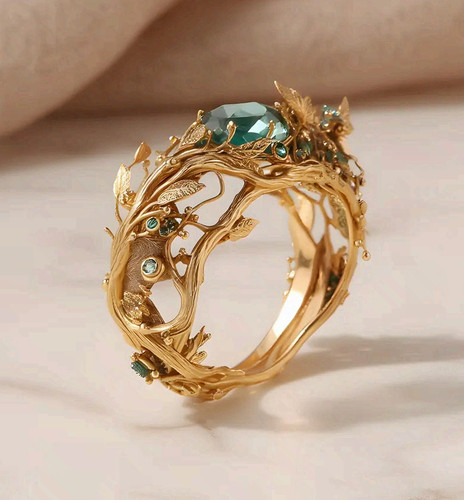 Anello ramo rame cristallo - anello,