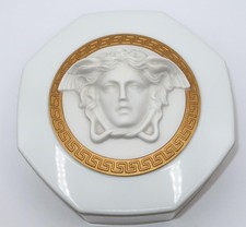 VERSACE ROSENTHAL MEDUSA Trinket in porcellana, scatola ricordo, collezione GORGONA, 6"