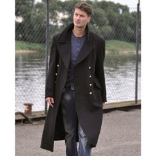 Bw Bundeswehr Marinemantel Nero Tgl 44-56 Cappotto Invernale Giacca da Ufficiale