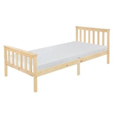 Letto classico singolo per ragazzi legno pino con rete a doghe materasso 90x200