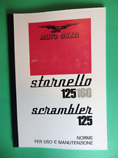 Moto Guzzi Stornello 125 cc, Sport, Scrambler ital manuale 1° Edit. , Repro