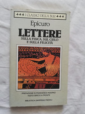 EPICURO - LETTERE - BUR CLASSICI GRECI E LATINI