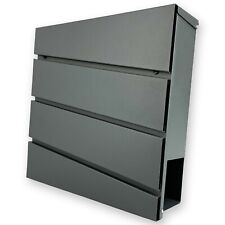 V16 - CASSETTA POSTA POSTALE MURO LETTERE GIORNALE ANTRACITE CHIAVI IMPERMEABILE