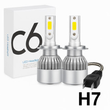 Kit Coppia Di Lampadine C6 H7 A Led X Auto Moto 6000K Fari Luce Bianca NEW