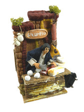 Salumiere in Movimento Cm 9x14x16h - Pastori Movibili per Presepe
