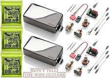 EMG 81 + 85 CROMO ATTIVO HUMBUCKER SET VASI ALBERO CORTO (3 ERNIE BALL #2221)