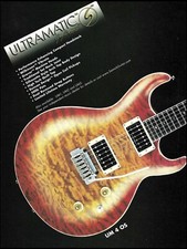 Pubblicità chitarra Greg Bennett Design Ultramatic UM 4 OS Samick 8 x 11