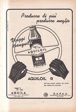 W21 - AQUILOIL Olio Motori  - Pubblicita Advertising Anni 50
