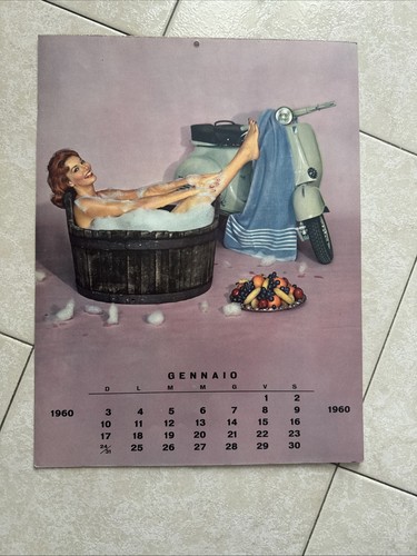 Calendario vespa piaggio 1960 - calendario,