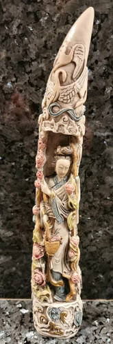 Scultura zanna orientale - scultura, resin