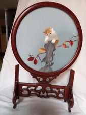 quadro ricamato in seta