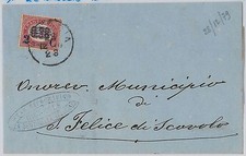 ITALIA REGNO: storia postale - Sass 31 su BUSTA : BRESCIA a S. Felice di Scovolo