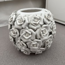 Vaso vintage bianco pesante