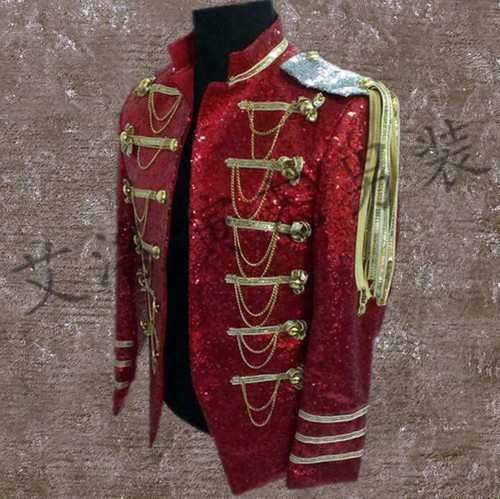 Tuta uomo paillettes nero oro