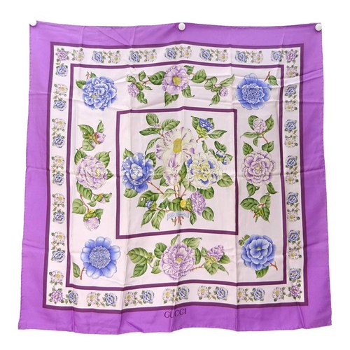 Sciarpa gucci floreale - sciarpa, viola
