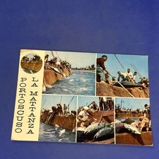 PORTO SCUSO LA MATTANCA PORTOSCUSO PESA MARE - Cartolina Vintage a Colori