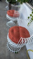 Mathieu Matégot (attrib.) Wrought Iron Garden Chairs – Model Antheor
