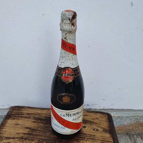 Vecchia bottiglia champagne - bottiglia,