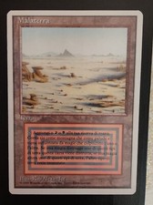 Magic the Gathering Mtg - Malaterra Badlands Dual Land Fwb Revised Psa PERFETTA