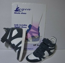 Stivaletto Legea Donna , plateau 5cm colore grigio/ Bianco chiusura strappo