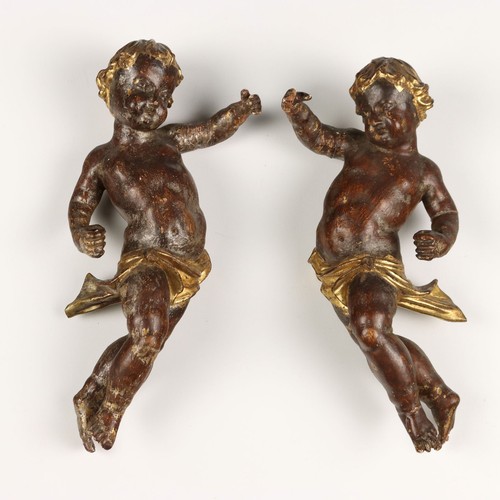 Putti antichi legno intagliato - putti,