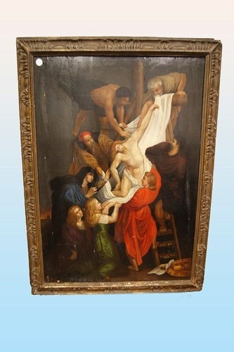 Antico quadro dipinto - olio, su