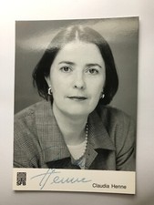 Autografo CLAUDIA HENNE-Conduttrice Radio SENDER FREIES BERLINO-SFB-firmato-AK