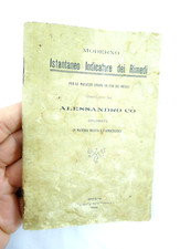 VECCHIO LIBRO MEDICINA FARMACIA BRESCIA INDICATORE DEI RIMEDI ALESSANDRO Cò 1904