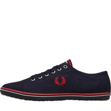 Fred Perry décolleté da uomo Kingston in twill blu navy taglia 6,5 prezzo consigliato £ 70,00