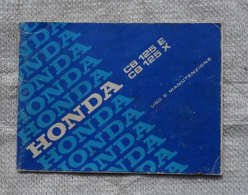Honda cb125x cb125e manuale - cb125x,