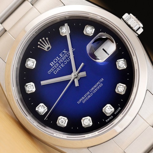 Rolex uomo datejust - uomo, blu