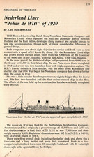JOHAN DE WITT of 1920. SEA