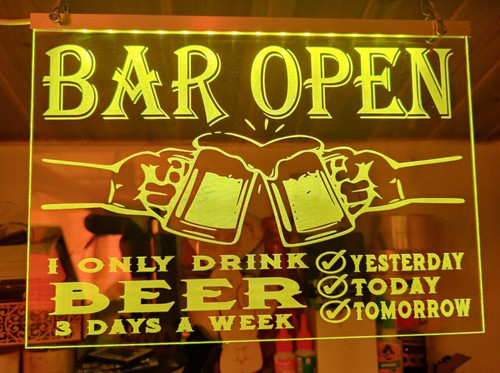 Insegna led bar - insegna,
