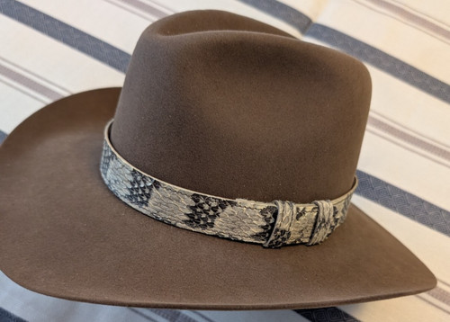 Geniue bull snakeskin hatband - bull,